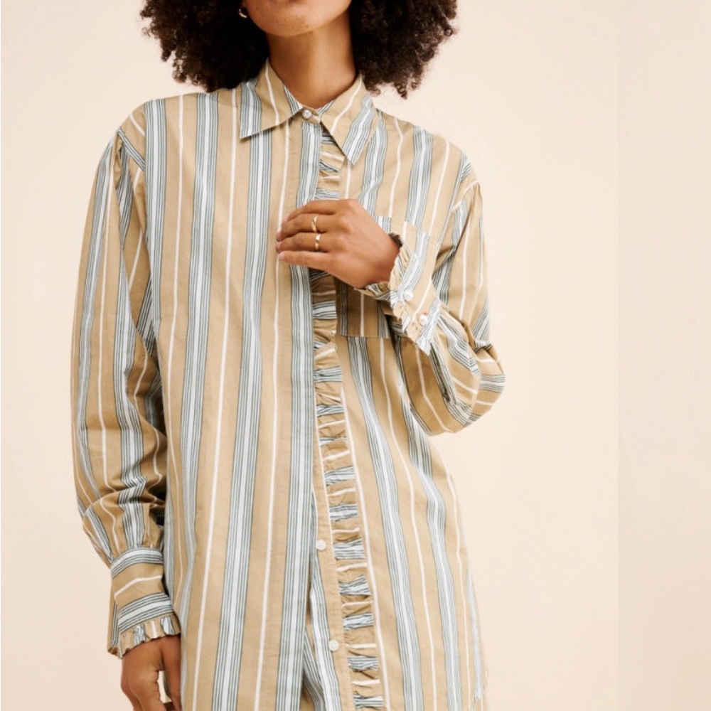 Damson Madder Kylie ruffle Button-Up Shirt